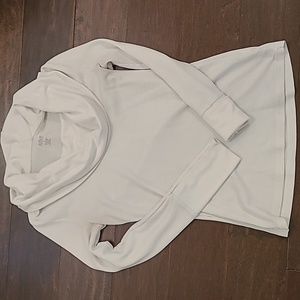 A.N.A cowl neck, waffle weave long sleeve top